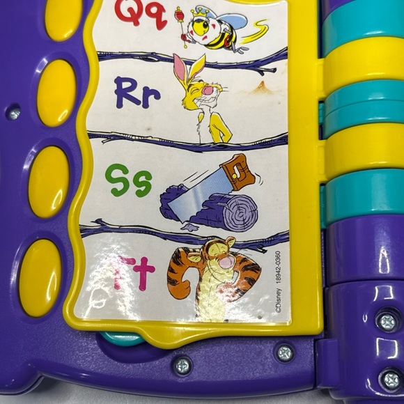 Vintage 1998 Disney Talking Fun ABCs Purple Toy‎ Book - Picture 11 of 16